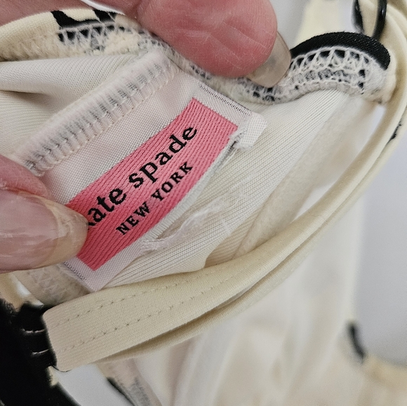 KATE SPADE IVORY/BLACK SWIMSUIT NWOT - Picture 6 of 8